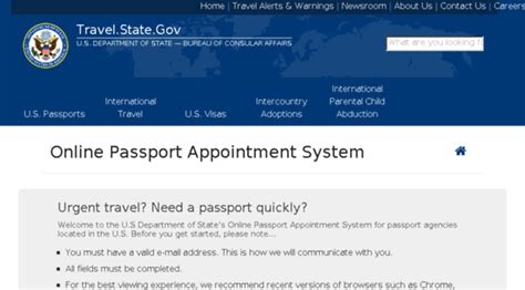 online passport appointment system|passport appointment availability.